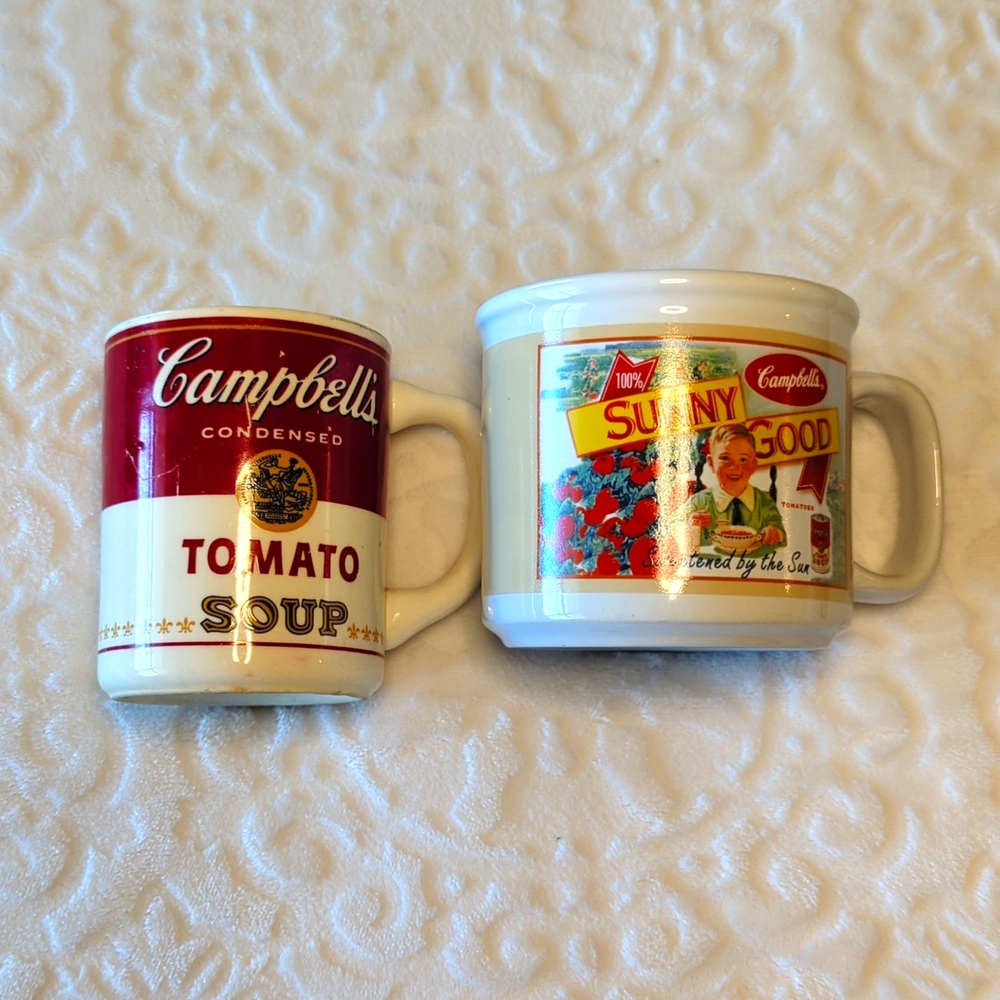 Campbell's VINTAGE Collectable Soup Mugs - 2 piece set